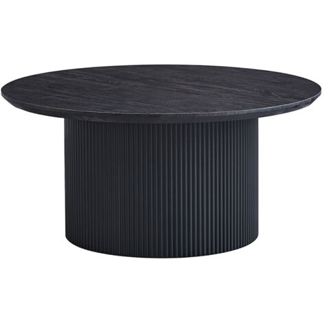 GALIA - Table basse ronde couleur marron foncé D80 cm