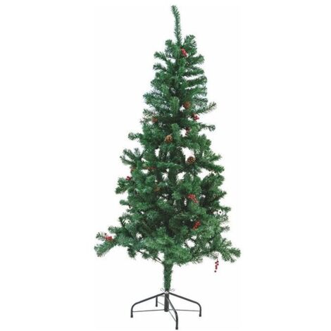 Galileo Casa, Albero di Natale Sestriere, 150 cm, Verde, Folti Rami con Pigne e Bacche