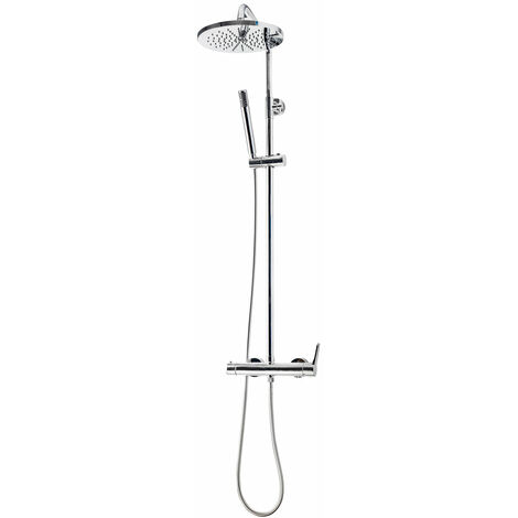GALINDO 71750300 Columna Ducha Mezcladora Cónico Rociador 250 mm y Flexo PVC - ref: 71750300
