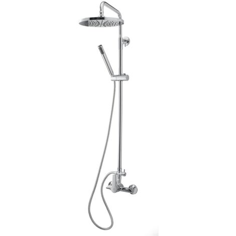 galindo columna ducha mezcladora ingo plus rociador 200 mm y flexo inox 71550100