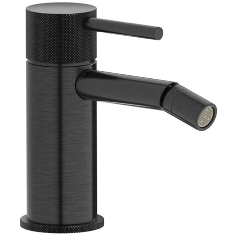galindo grifo bidet trama cromo negro cepillado con desague semiautomático 4976036