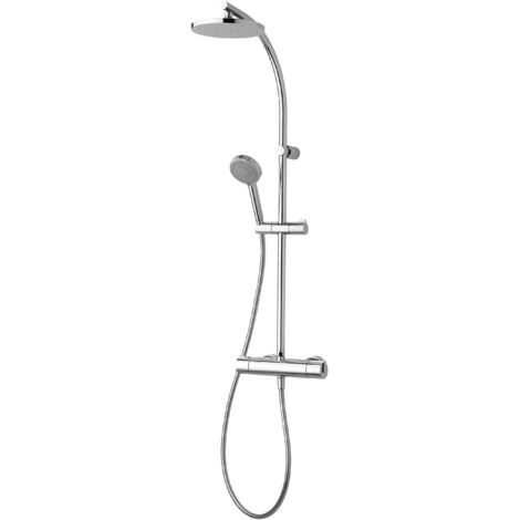 galindo grifo ducha termostática con columna luxury rociador 200 mm 35049300