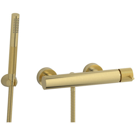 galindo grifo ducha trama oro cepillado con accesorios de ducha 4973029