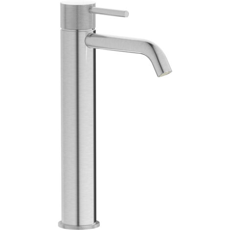 galindo grifo lavabo alto trama níquel con desague semiautomático 4974571