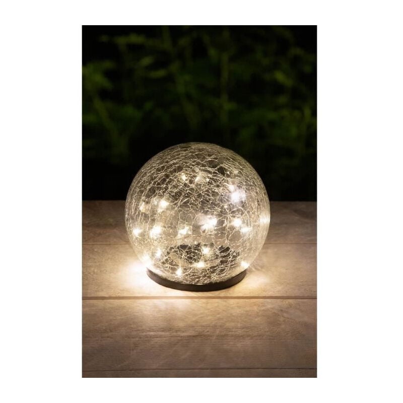 Galix - Sphere solaire - Effet verre brise - o 15cm