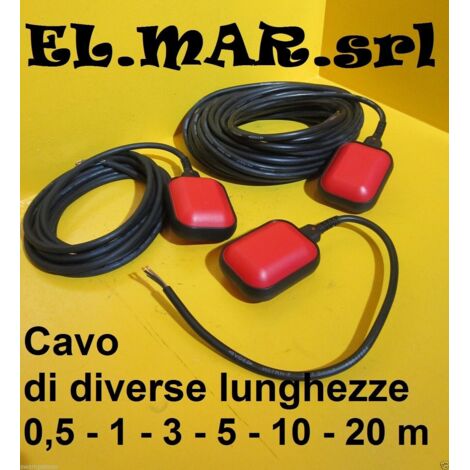 Galleggiante a Filo Cavo Neoprene Interruttore  20 metri