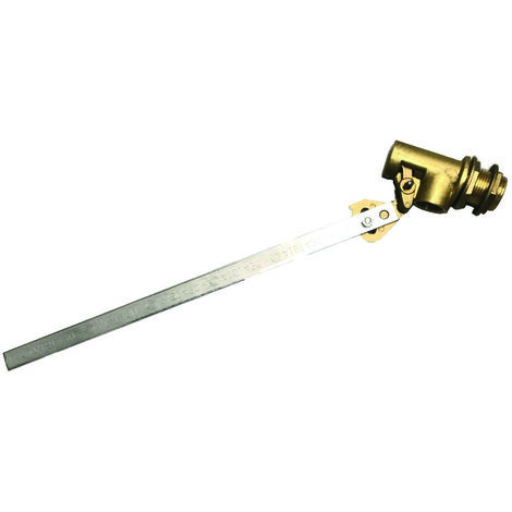 Galleggiante corpo in ottone con asta piatta inox - m 1/2 mm.400 - ø mm.10