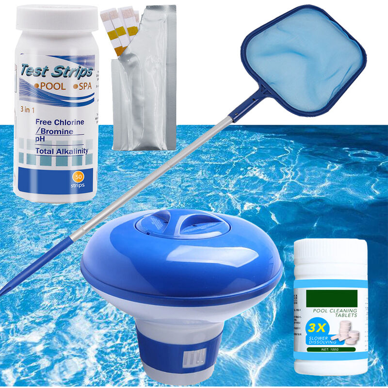 PISCINA CLORO GALLEGGIANTE Grande Dispenser Blu Non Tossico Sicuro' EUR
