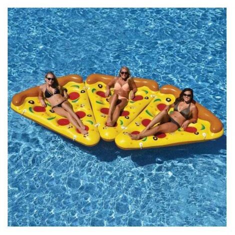 Galleggiante gigante a forma di fetta di pizza