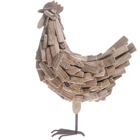 Gallina Decorativa in Legno H 43 cm
