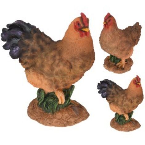 GALLINA RESINA 21X12XH27CM IN 2 MODELLI