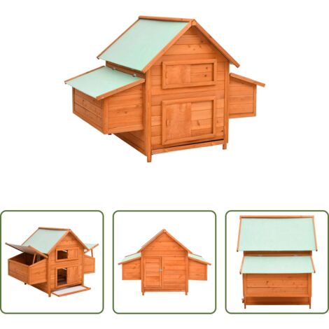 Galline -  Pollaio 150x96x110 cm in Legno Massello di Abete