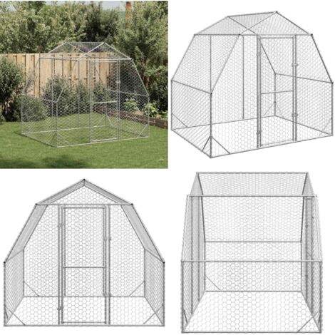 Gallinero 2,5x2x2,25 m acero galvanizado - Gallinas - Corral
