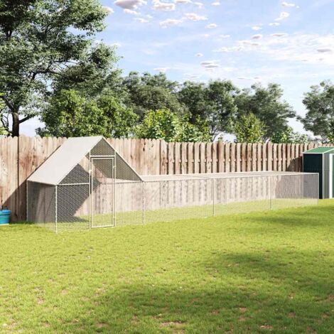 Gallinero acero galvanizado 8x2x2 m