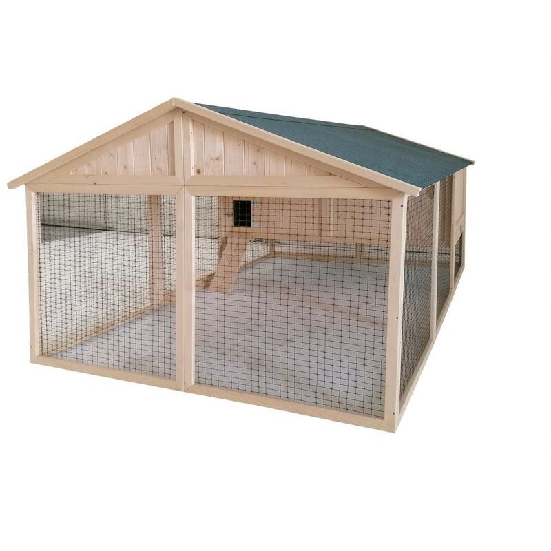 

Gallinero con cerramientos CHARLIE 280x190x115 cm 5,3m2