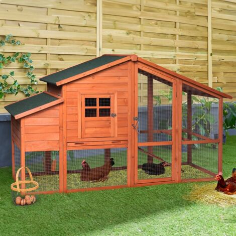 BELLA PET Gallinero corral de madera prefabricado para jardín 198x75x116 cm Ciky