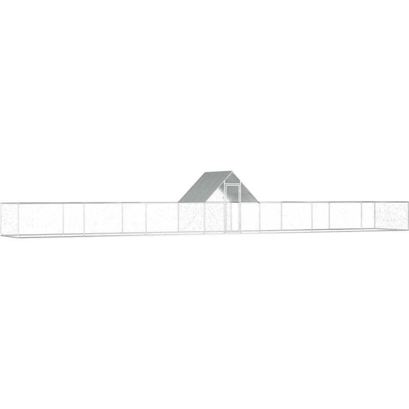 

Gallinero de acero galvanizado 14x2x2 m