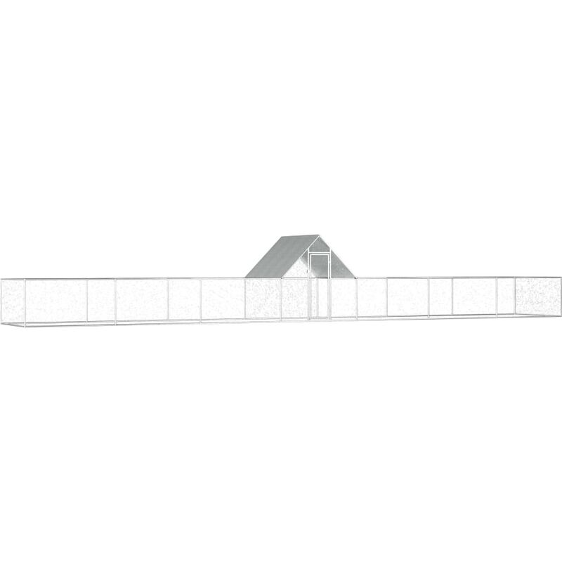 

Gallinero de acero galvanizado 14x2x2 m