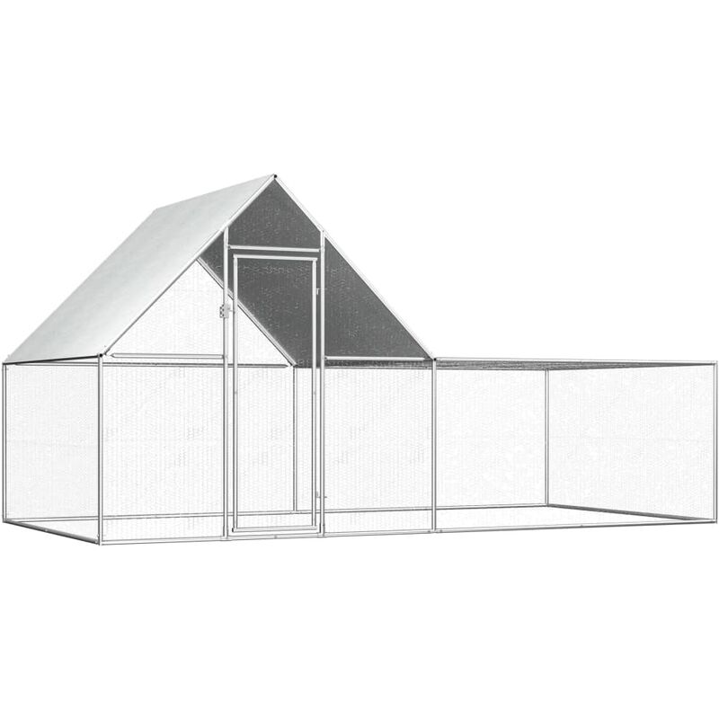 

Gallinero de acero galvanizado 4x2x2 m
