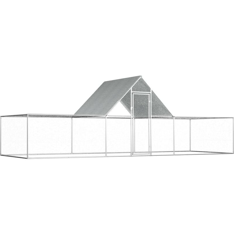 

Gallinero de acero galvanizado 6x2x2 m