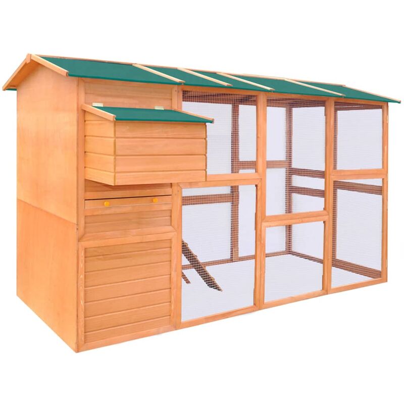 

Gallinero de madera 295x163x170 cm - Marrón