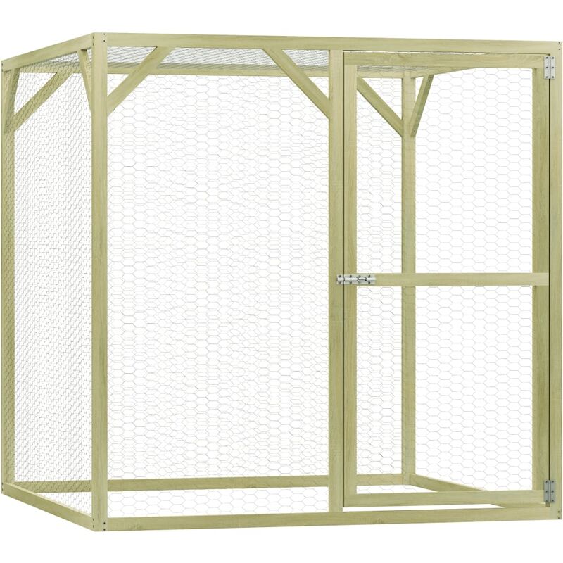 

Gallinero de madera de pino impregnada 1,5x1,5x1,5 m - Verde