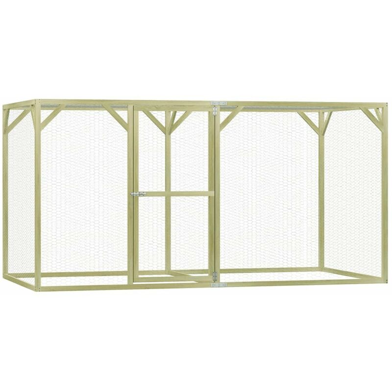 

Gallinero de madera de pino impregnada 1,5x3x1,5 m