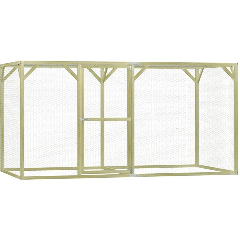 

Gallinero de madera de pino impregnada 1,5x3x1,5 m