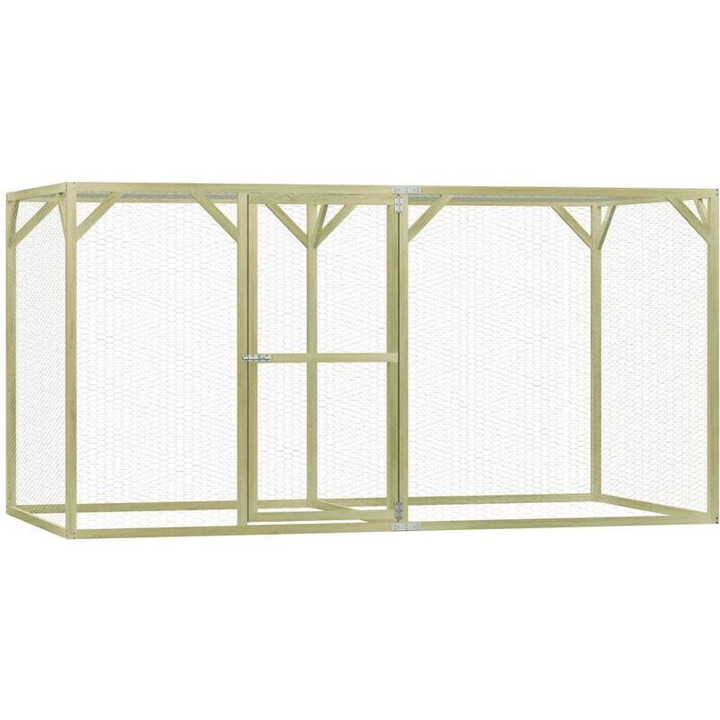 

Gallinero de madera de pino impregnada 1,5x3x1,5 m - Verde