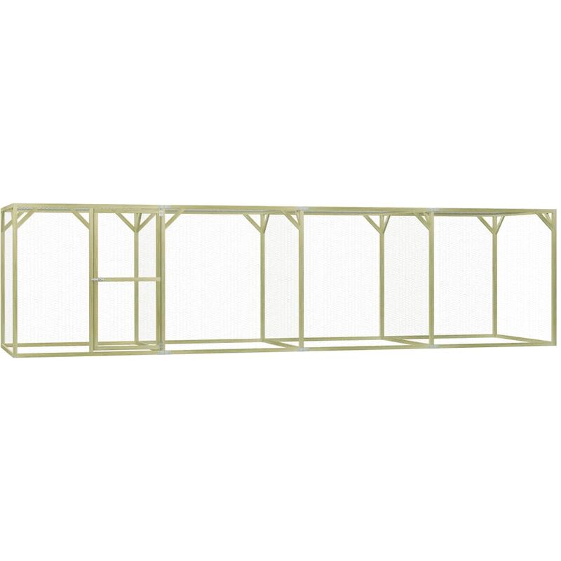 

Gallinero de madera de pino impregnada 1,5x6x1,5 m - Verde
