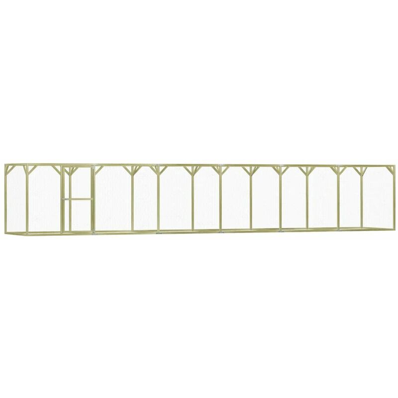 

Gallinero de madera de pino impregnada 1,5x9x1,5 m