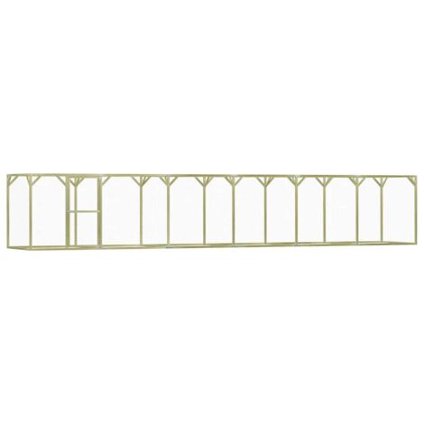 Gallinero de madera de pino impregnada 1,5x9x1,5 m