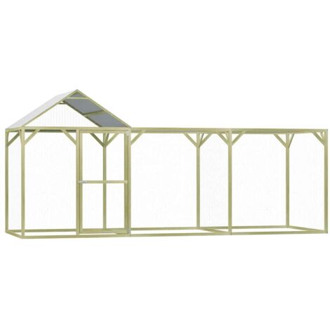 Gallinero de madera de pino impregnada 4,5x1,5x2 m