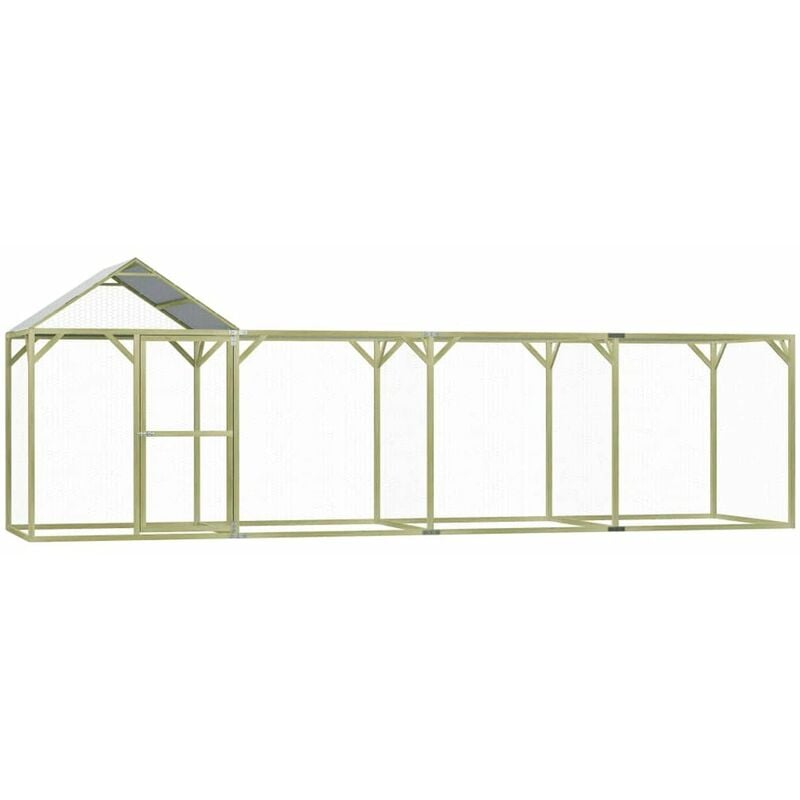 

Gallinero de madera de pino impregnada 6x1,5x2 m