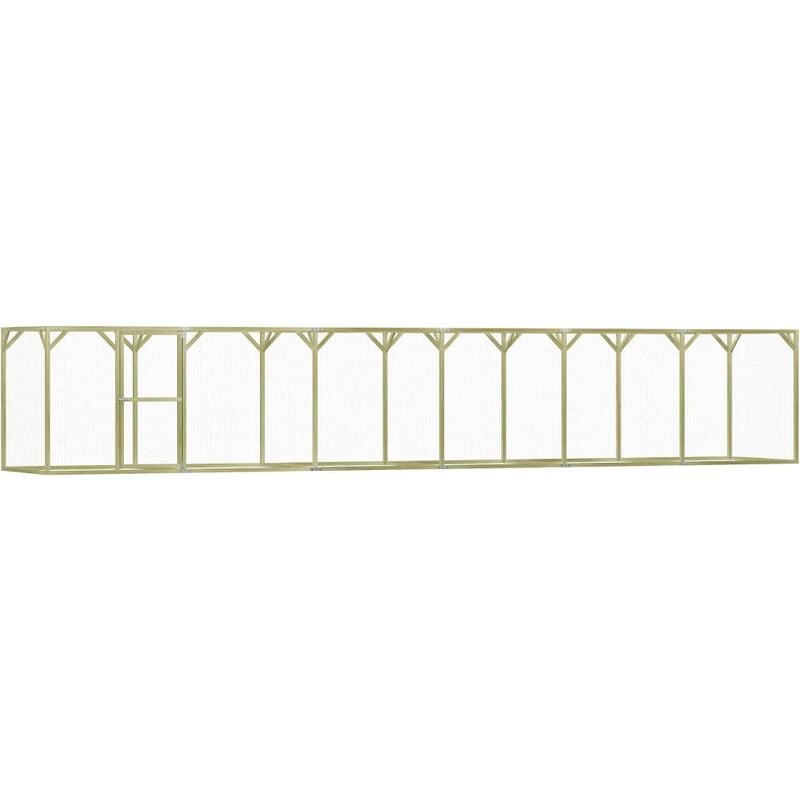 

vidaXL Gallinero de madera de pino impregnada 1,5x9x1,5 m - Verde