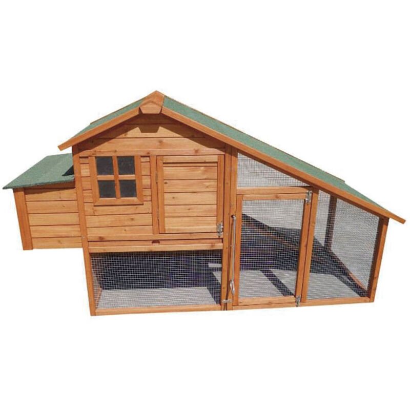 

Gallinero Iowa 77x190x112 cm Madera y Metal Galvanizado - KSU12888 - gardiun