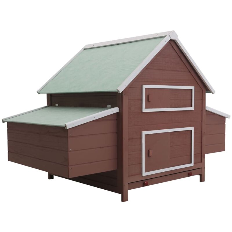 

Gallinero de madera marrón 157x97x110 cm - Marrón