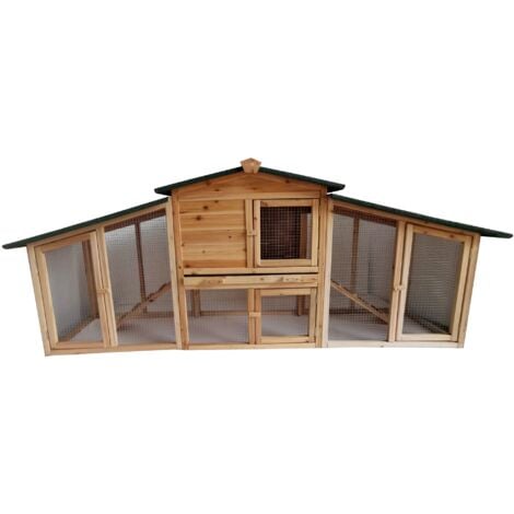 Gallinero elevado de madera para 5 a 6 pollos  215x56x87cm  WERKA PRO