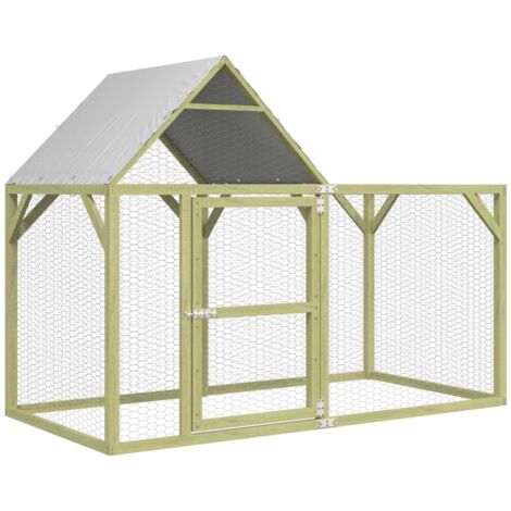 Gallinero madera maciza de pino impregnada 200x100x150 cm vidaXL