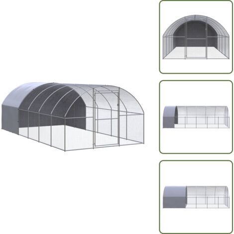 Gallinero para aves - vidaXL Gallinero de exterior de acero galvanizado 3x6x2 m - Gallinero para patos