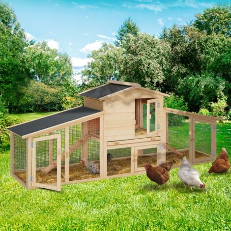 Gallinero VIP con conejera doble de madera XXL