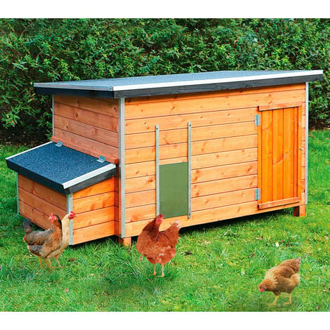 Gallinero Gran Capacidad Helsinki - Gallinero Exterior para 7-9 Gallinas -  Refugio y Voladero - Bandeja extraíble