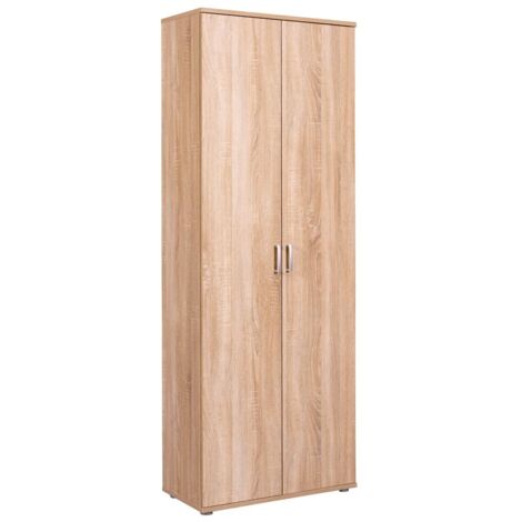 GALLO CABINET BOOM SUPPORT 2 PORTES+ÉTAGÈRES 70x34x189H STRATIFIÉ FINITION CHÊNE