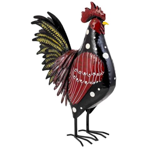 Gallo decorativo de metal 40.64x15.24x49.53h cm