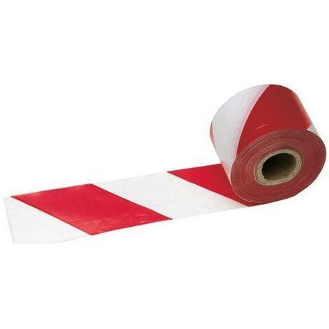 BRICO DEA Gallotti - Nastro Segnaletico Per Lavori Stradali Colore Bianco-Rosso Tipo Strada 200 Mt