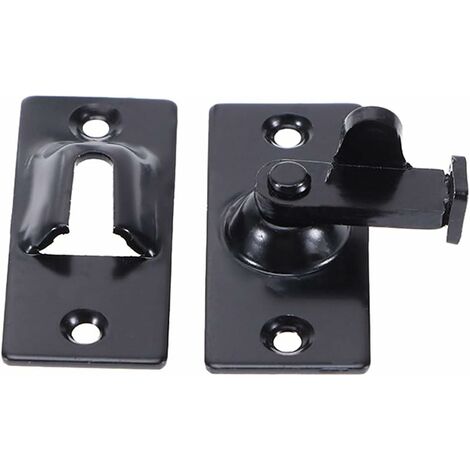 GALOZZOIT 2pcs 90 degrés Boulon de verrou de Porte Solide 304 Serrure en Acier Inoxydable Boucle d'angle Droit à Angle Droit (Color : Black)
