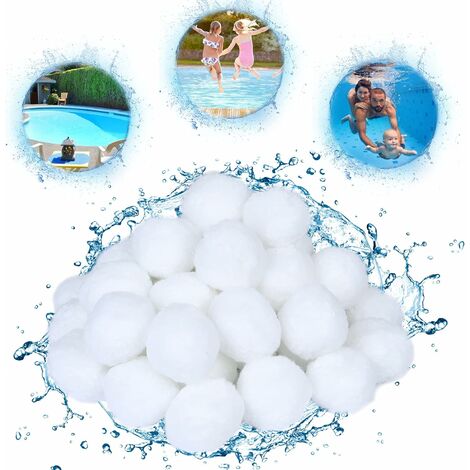 GALOZZOIT Billes filtrantes pour systèmes de filtration à sable Billes filtrantes 700g, remplacement de sable filtrant 25kg, billes filtrantes de piscine pour accessoires de piscine, pompe de piscine