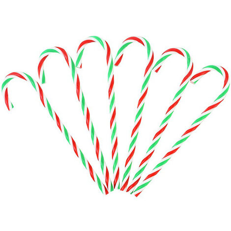 GALOZZOIT Canne en bonbon de Noël Canne en bonbon en plastique Rouge et blanc Bâtons de Noël Décoration de Noël Décorations de Noël suspendues pour arbre de Noël-vert