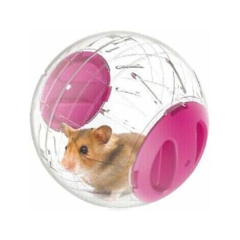 GALOZZOIT Silent Hamster Mini Running Activity Exercise Ball 4.72 inch Toy Transparent Hamster Ball Dog Special Toy Ball Petits Animaux Cage Accessoires (Rose)