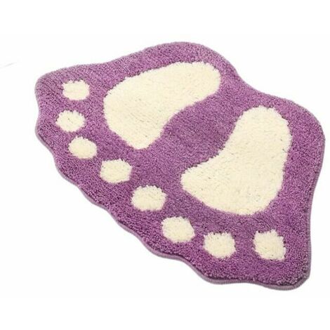 GALOZZOIT Tapis de bain, Violet 40 cm x 60 cm tapis de salle de bain tapis absorbant l'eau antidérapant utilisé dans la salle de bain, la douche, la chambre, etc. Tapis de bain en microfibre doux lava